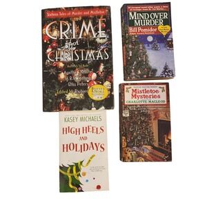 Christmas Mystery Book Lot of 4: Crime, High Heels, Mistletoe, Mind Over Murder‎